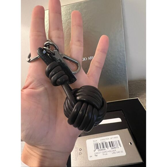 Giorgio Armani Leather Card Holder & Key Ring Gift Set – Made in Italy - Picture 8 of 13